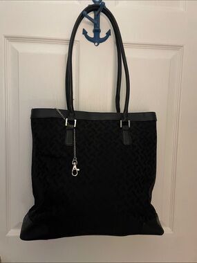Talbots Black Women's Tote Bag with Key Chain Clip